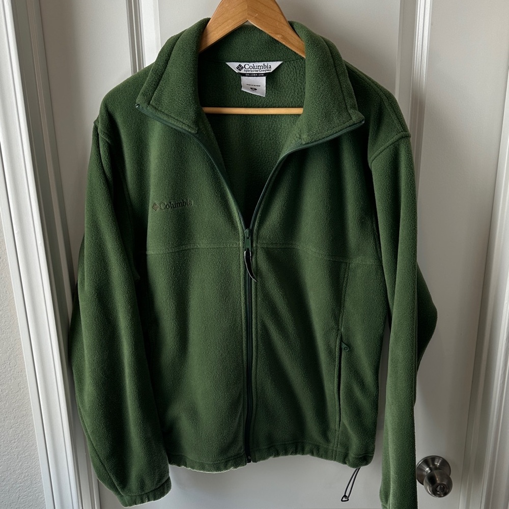Columbia Forest Green Full-Zip Fleece